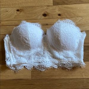 Pink strapless bralette